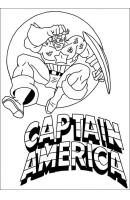Captain America kleurplaat 3